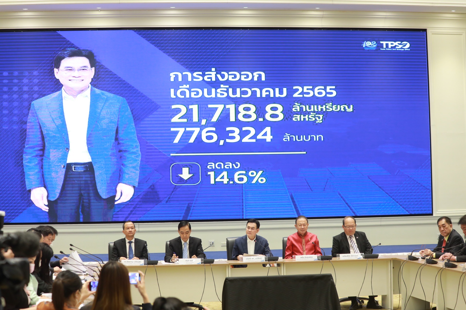 “จุรินทร์” โชว์ผลงานส่งออกไทยปี 65 โต 5.5% เดินหน้าบุกตลาดตะวันออกกลาง-เอเชียใต้-จีน ตั้งเป้าปี 66 บวก 1-2%