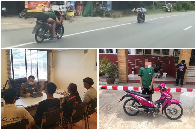 ตำรวจรวบ 2 เด็กแว้นวัย 14 ปี สายหมอบบางสะพานพร้อมดำเนินคดีผู้ปกครอง - ร้านแต่งรถทับสะแก