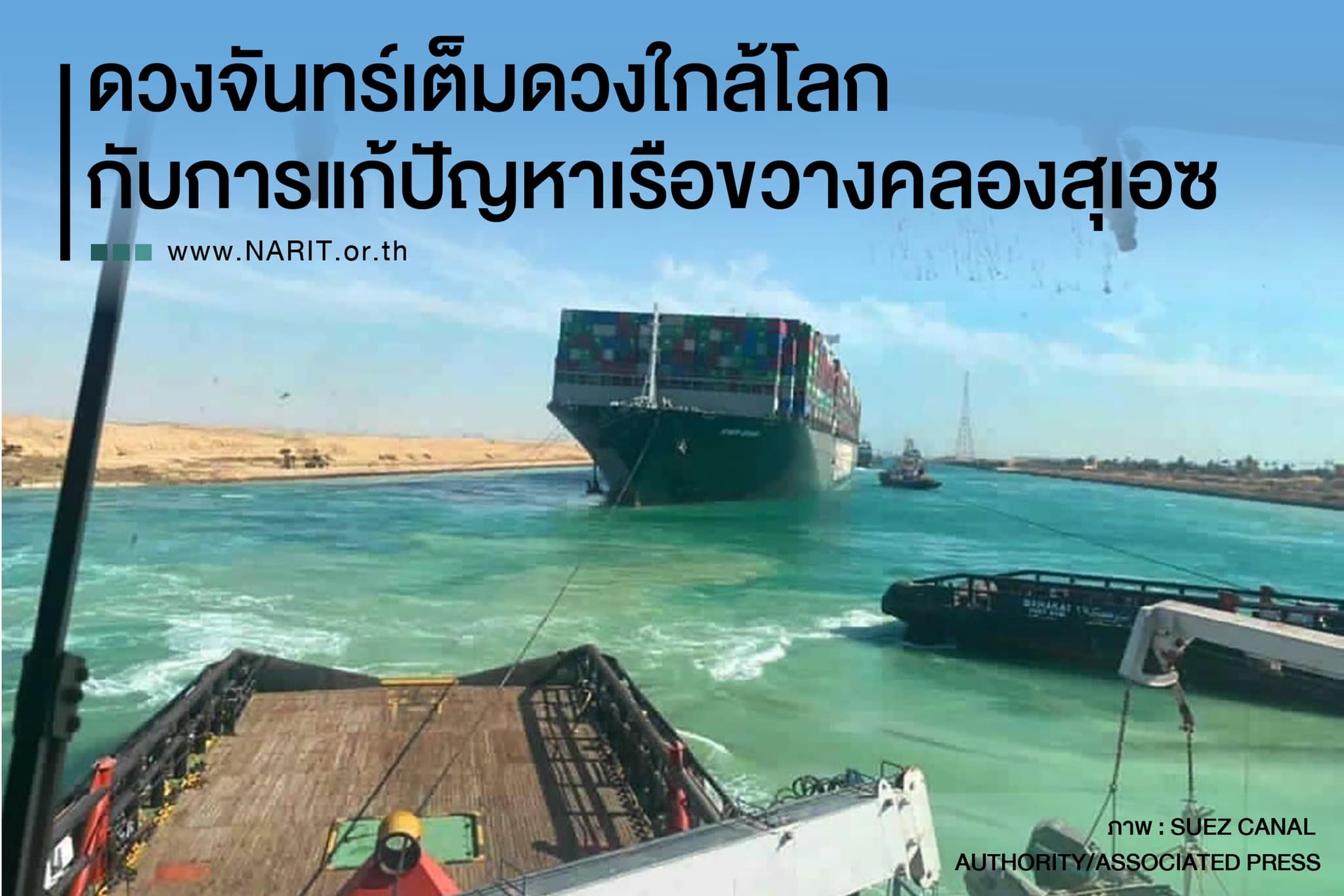 เมื่อ “supermoon”                      ช่วยเรือยักษ์ติดคลองสุเอซ 