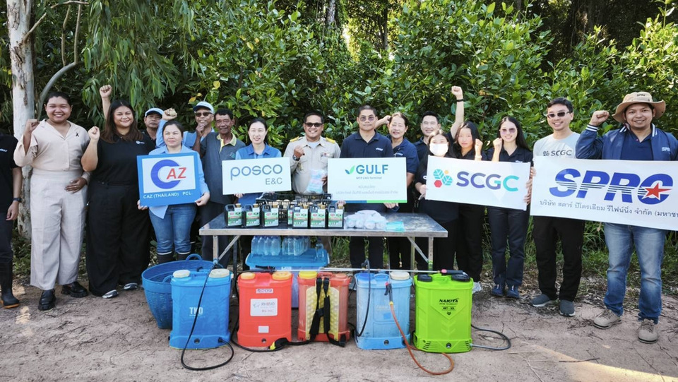 GULF MTP ผนึก ทม.เนินพระ–กลุ่มประมงสุชาดา ตะลุยโคลนโยนจุลินทรีย์ฟื้นฟูป่าชายเลน ปีที่ 4 ระยอง
