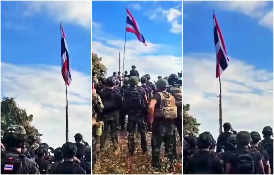 ธงไตรรงค์โบกสะบัด! “ทหารไทย”สถาปนาอธิปไตยบนยอดเนิน 225 หลังยึดพื้นที่สำเร็จ