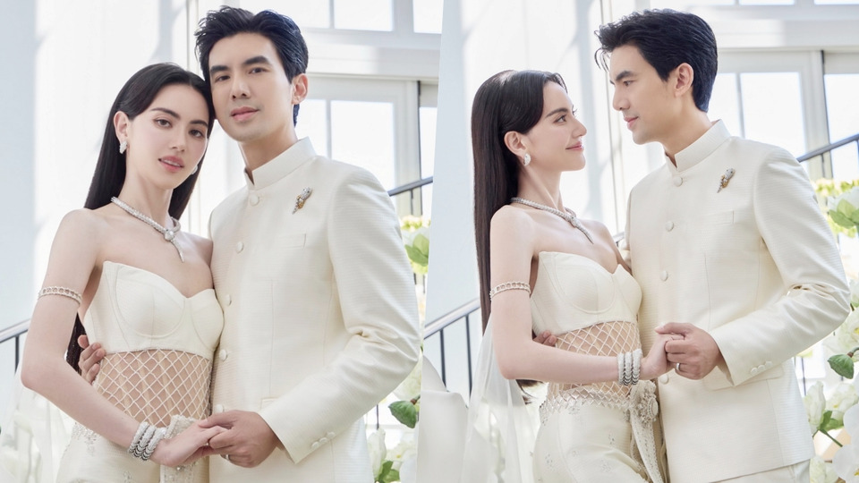 ส่องชุดแต่งงานไทยประยุกต์ "ใหม่ ดาวิกา-เต๋อ ฉันทวิชช์" จากแบรนด์ วนัช กูตูร์