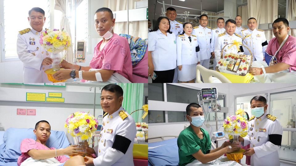 "ในหลวง" โปรดเกล้าฯ ให้ผวจ.สุรินทร์ เชิญดอกไม้ ตะกร้าสิ่งของพระราชทาน ไปมอบแก่ผู้บาดเจ็บจากเหตุชายแดนไทยกัมพูชา
