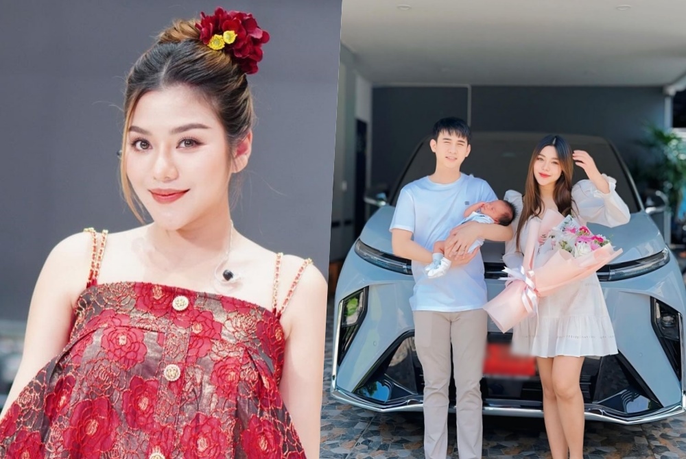"ธัญญ่า อาร์สยาม" ถอยรถป้ายแดงรับขวัญ "น้องคาร์โล" คอหวยแห่ส่องทะเบียน