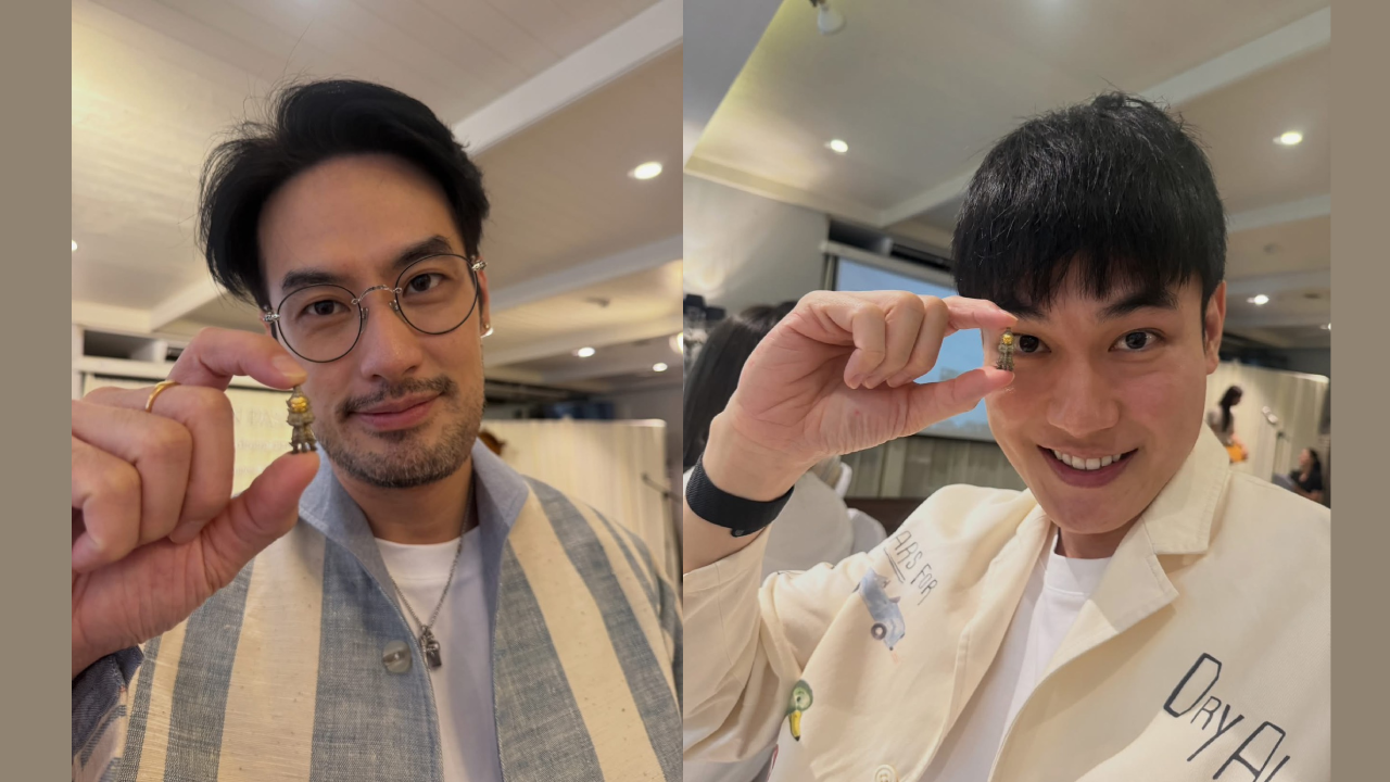 “เฮียบอย–เฮียหน่อง” ยังไม่พลาด! พกท้าวเวสสุวรรณ หลวงปู่ศิลาองค์จิ๋ว สายมูเห็นแล้วต้องมุง