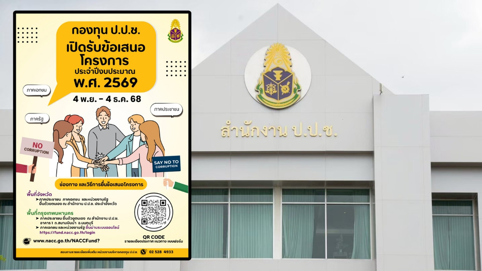 "กองทุนปปช." เปิดรับข้อเสนอโครงการ ประจำปีงบประมาณ 2569 