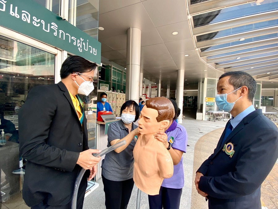 กยท. พัฒนาหุ่นยางโมเดล มอบรพ.รามาฯ ต่อยอดทดสอบหน้ากาก N95 หนุนนักรบเสื้อกาวน์ สู้ COVID-19