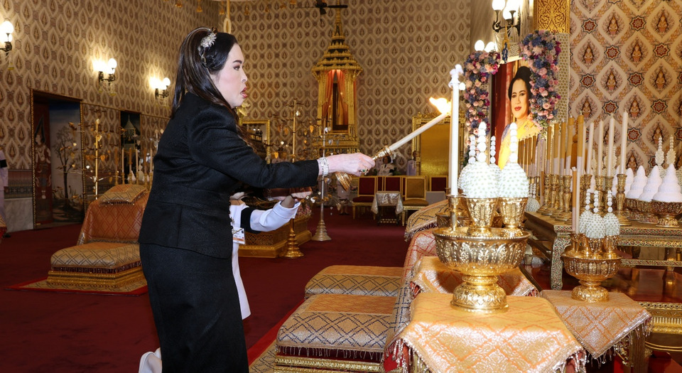 กรมพระศรีสวางควัฒนฯ เสด็จแทนพระองค์ ไปในการบำเพ็ญพระกุศลทักษิณานุปทาน (กงเต๊ก) ถวายพระบรมศพ "พระพันปีหลวง"
