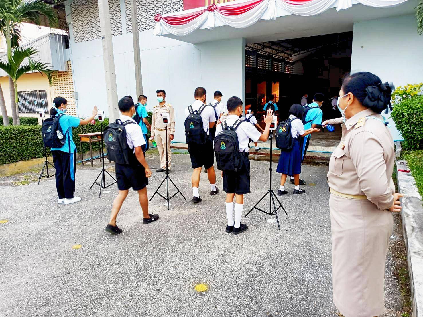 ประจวบฯเปิดเรียนวันแรกคึกคักตามมาตรการป้องกันโควิด-19
