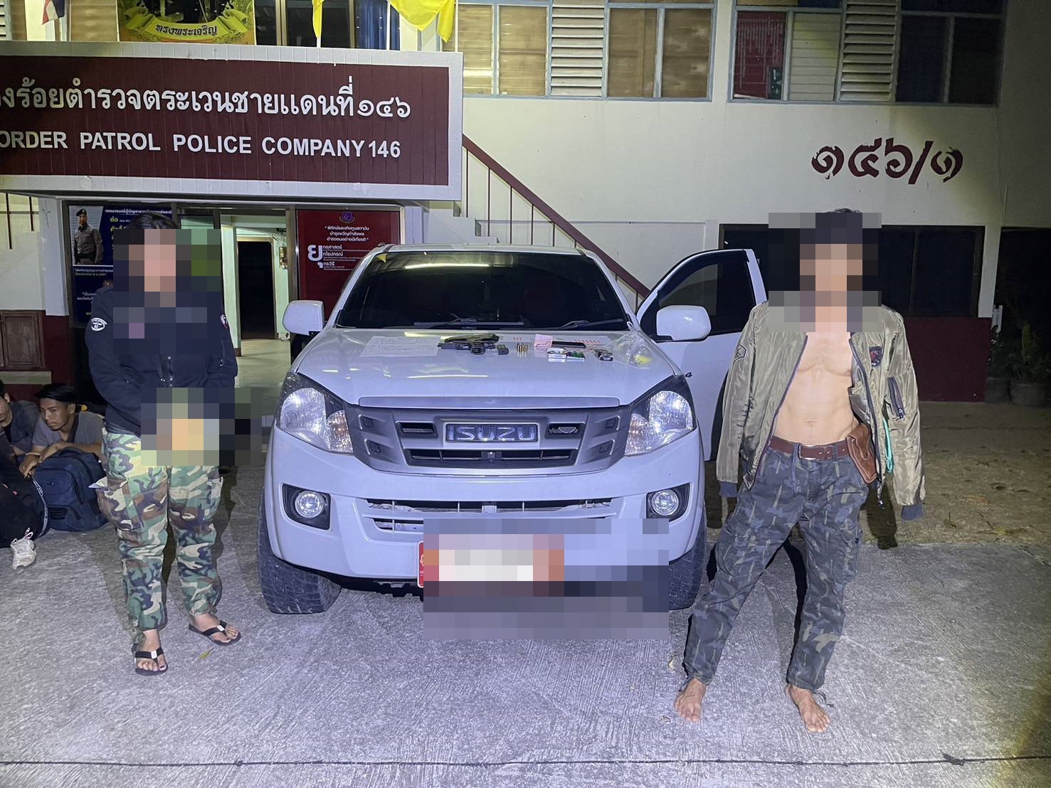 กองร้อยตชด.146 รวบแก๊งนายหน้าขนพม่าส่งค้าแรงงานเถื่อน