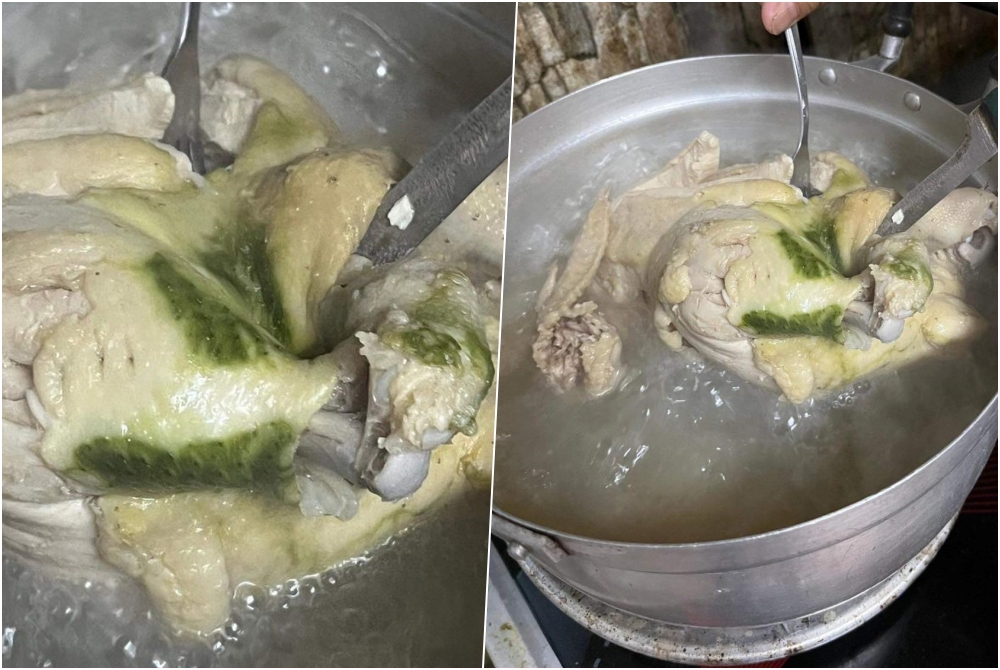 คอมเมนต์สนั่น! สาวซื้อไก่ไหว้เจ้านำมาต้มใหม่เจอรอยเขียว