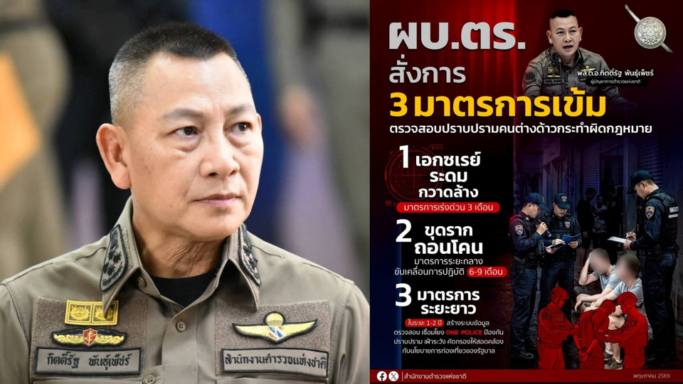 ขีดเส้น 3 เดือน!! สั่งเอกซเรย์ทั่วไทย ล้างบางอาชญากรรมข้ามชาติ-ต่างด้าวผิดกฎหมาย
