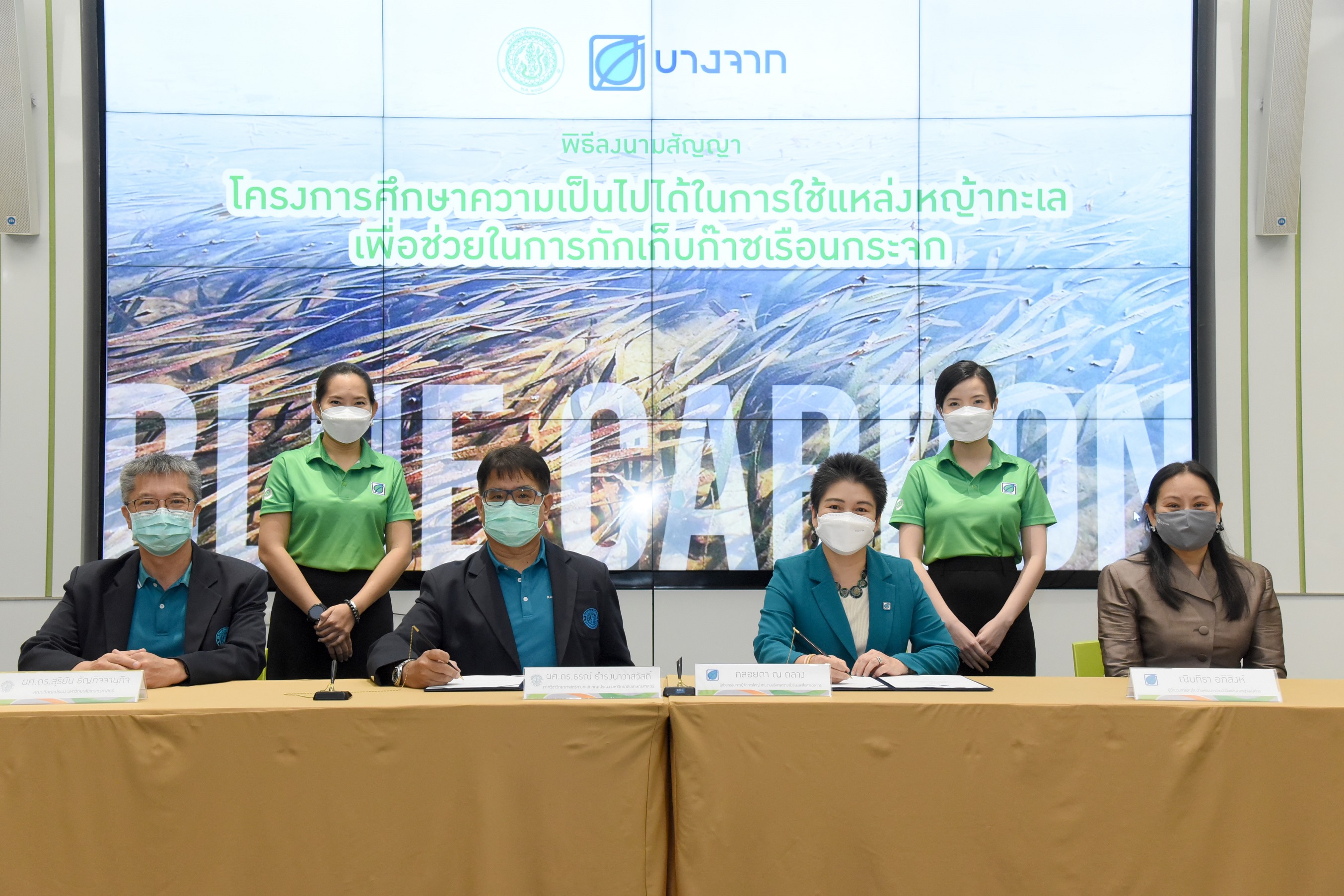 บางจากฯหนุนลดก๊าซเรือนกระจก สนับสนุนการศึกษา Blue Carbon แหล่งหญ้าทะเลในแนวปะการังภาคตะวันออก