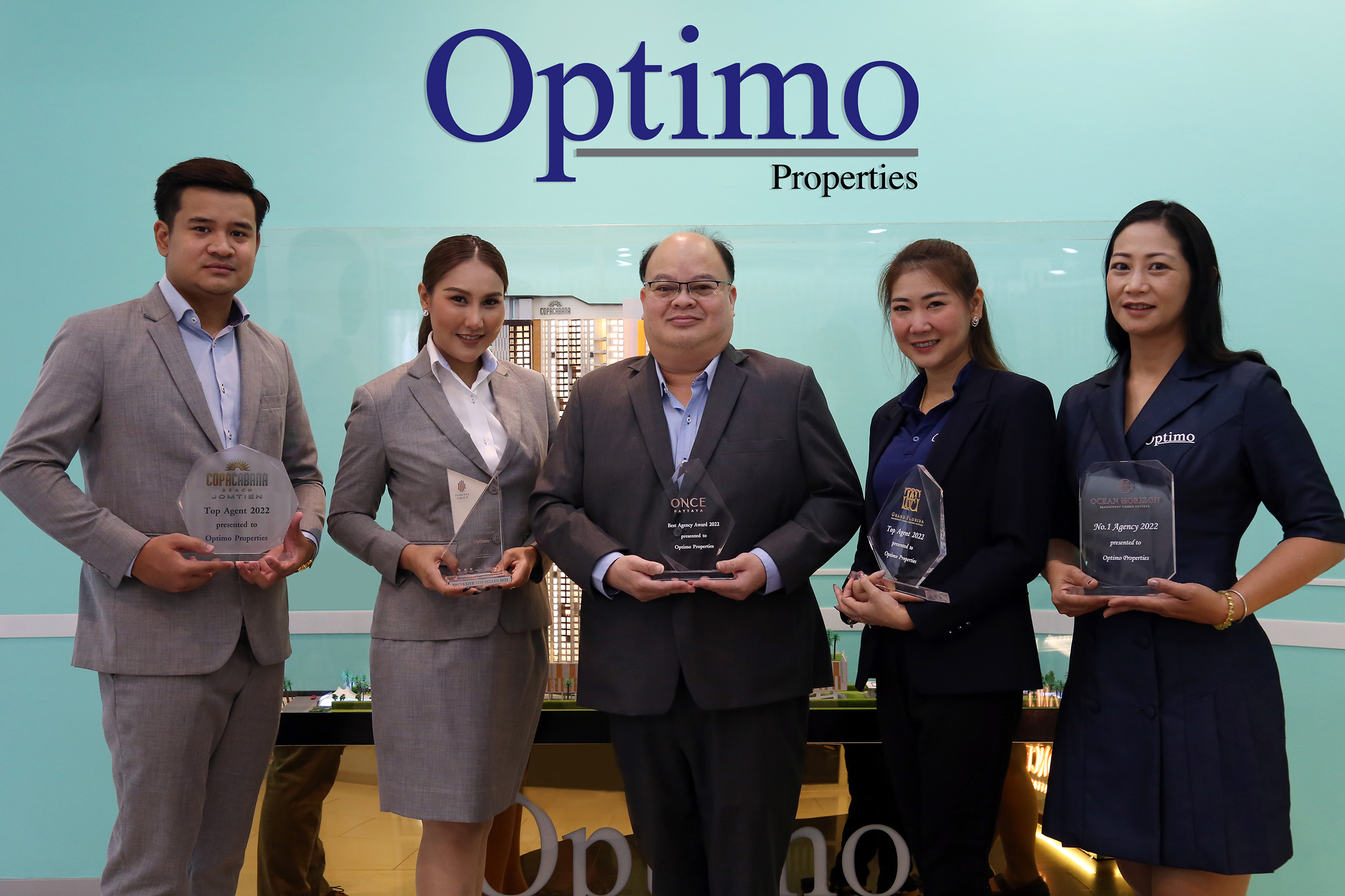 Optimo Properties กวาด 5 รางวัลสุดยอดทีมขายแห่งปี ตอกย้ำความเป็นผู้นำคอนโดพัทยา