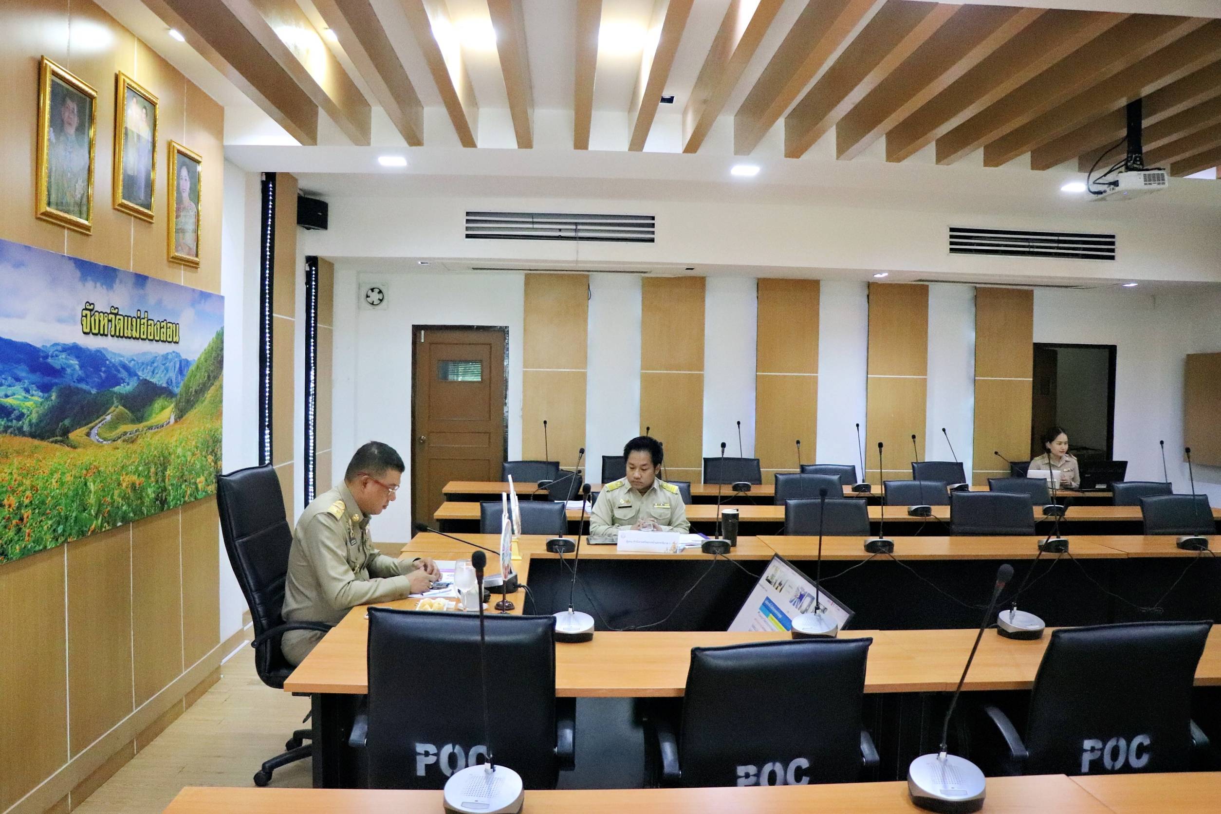 จังหวัดแม่ฮ่องสอน ร่วมการประชุมคณะกรรมการลุ่มน้ำปิงเพื่อติดตามสถานการณ์น้ำลุ่มน้ำปิง