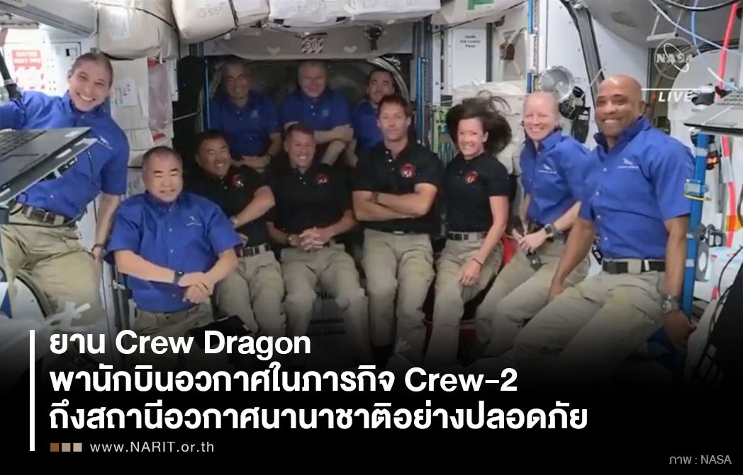 ภารกิจสำเร็จ ยาน Space X                                          ส่ง 4 นักบินอวกาศถึงสถานีอวกาศนานาชาติโดยสวัสดิภาพ 