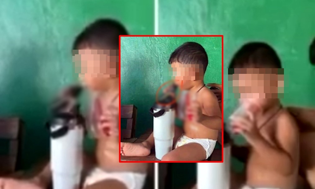 ชาวบ้านสุดทน!! ร้องพ่อ-แม่ ปล่อยลูกวัย 1 ขวบ 7 เดือน กินน้ำกระท่อม-ดูดบุหรี่ไฟฟ้า