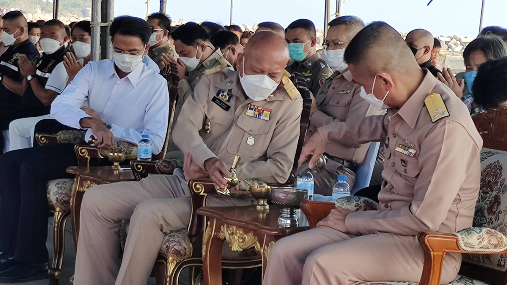กองทัพเรือจัดพิธีทำบุญอุทิศส่วนกุศลให้แก่ทหารที่เสียชีวิต ในเหตุการณ์เรือหลวงสุโขทัยอับปาง