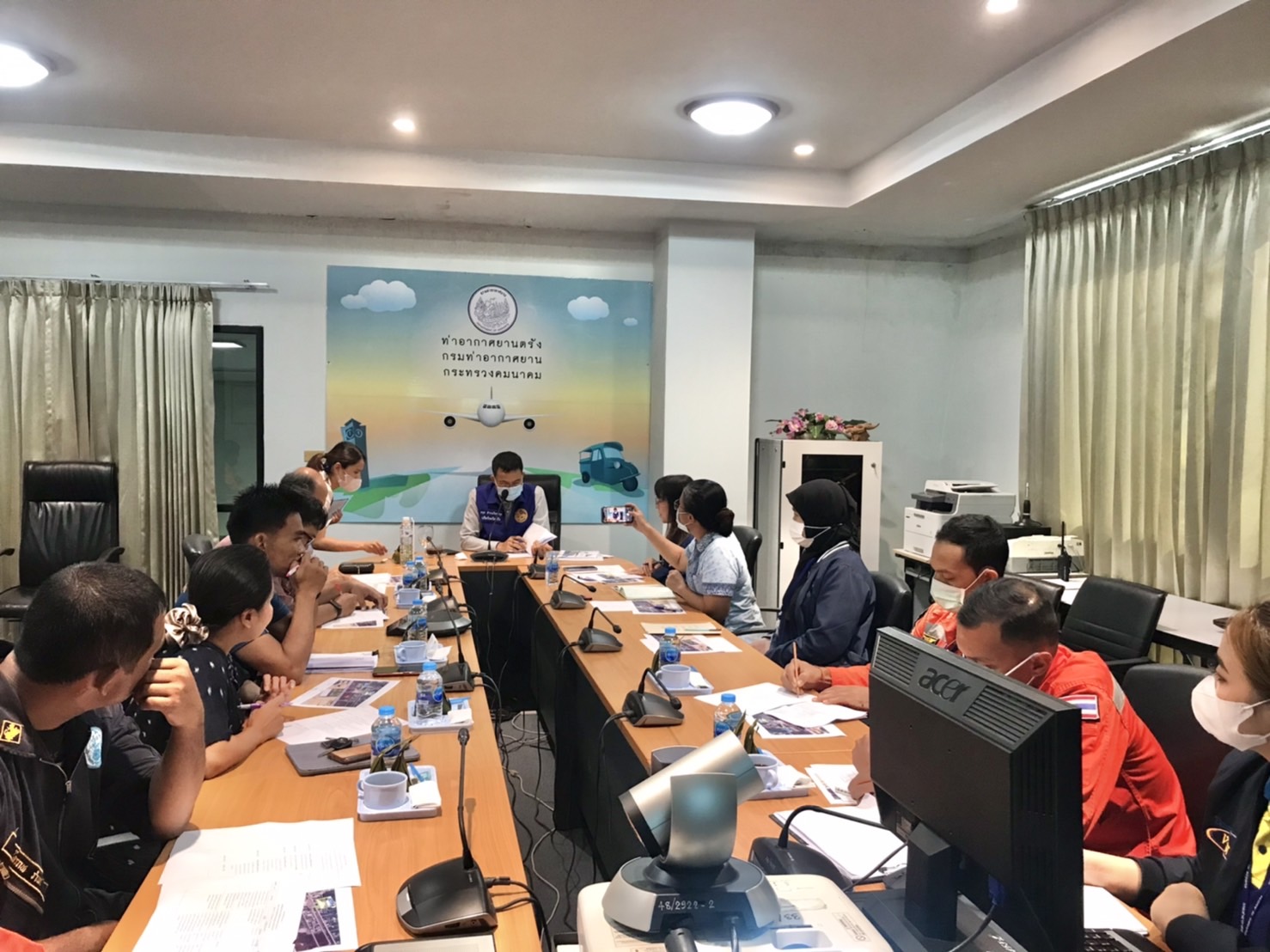 ท่าอากาศยานตรัง ประชุมคณะกรรมการฝึกซ้อมแผนฉุกเฉินท่าอากาศยานตรังเต็มรูปแบบ