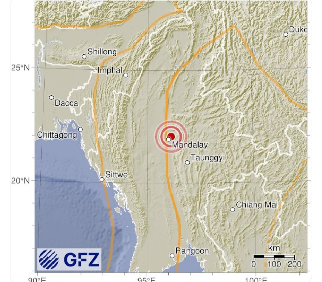 ระทึก! แผ่นดินไหว ขนาด 7.7 ที่พม่า เขย่าถึงไทย