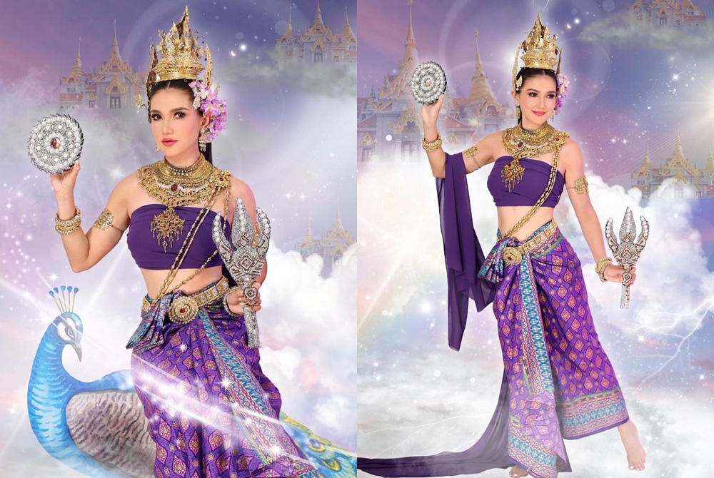 สวยสง่า! "แอน สิเรียม" แปลงโฉมเป็นนางสงกรานต์ "มโหธรเทวี"