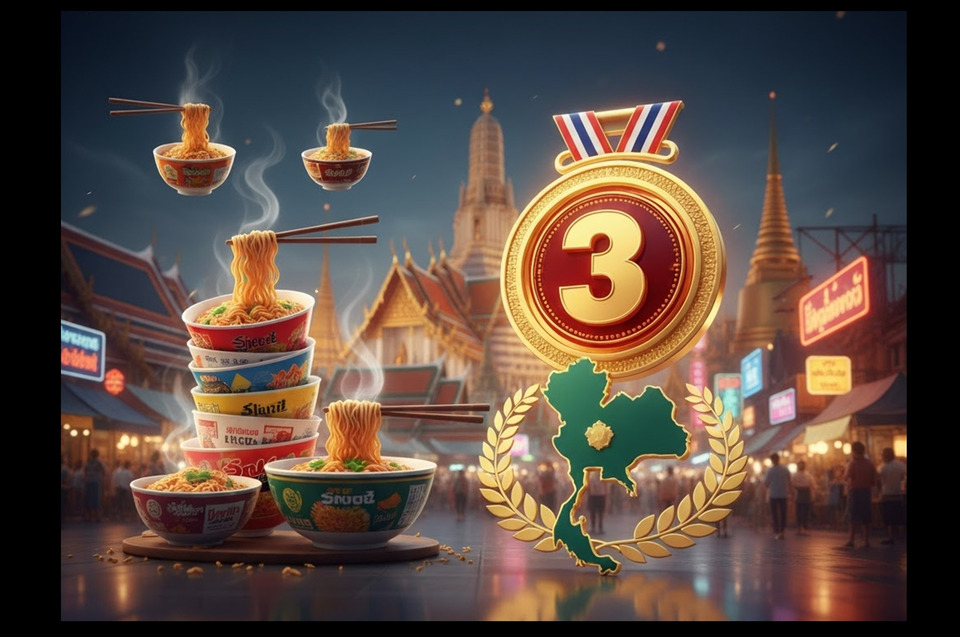 "ไทย" ติดอันดับ 3 โลก! กิน "บะหมี่กึ่งสำเร็จรูป" สูงสุดปี 2567 เป็นรองแค่ "เวียดนาม" และ "เกาหลีใต้"
