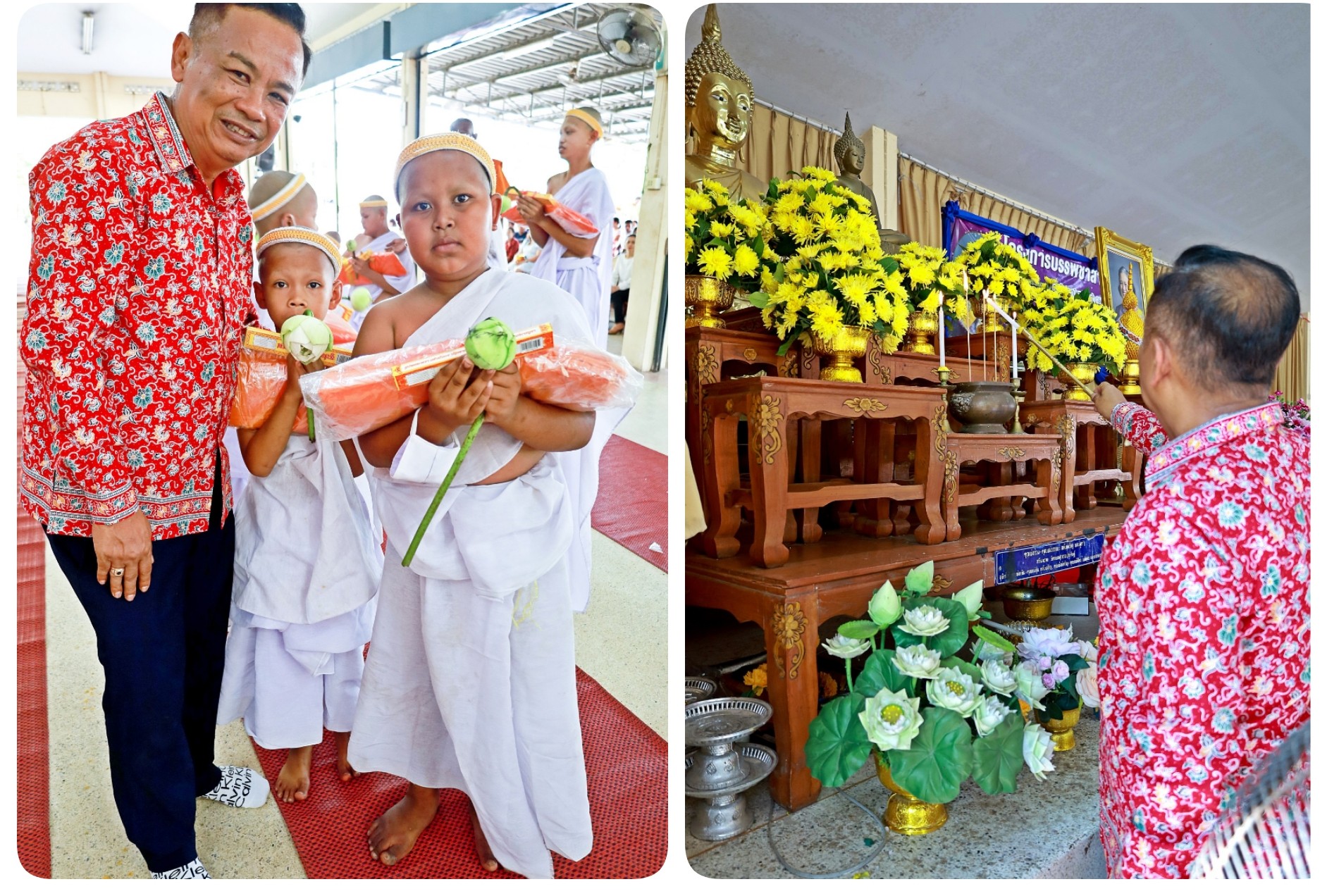นายก อบจ.สุราษฎร์ธานี เป็นประธานในพิธีบรรพชาสามเณรภาคฤดูร้อน