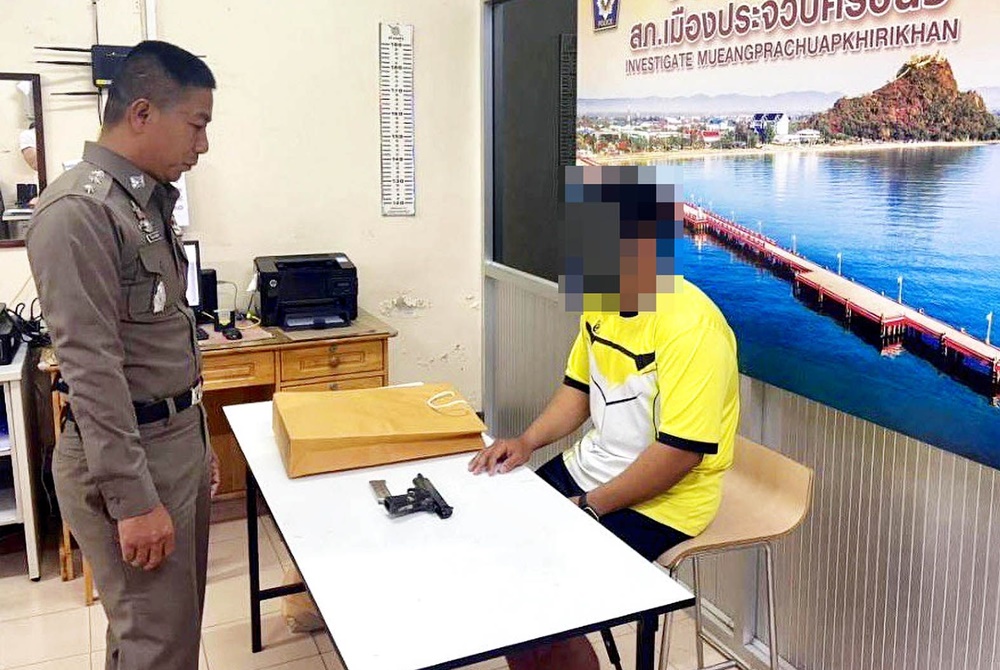 รวบหนุ่มหัวร้อน ยิงใส่คู่อริบาดเจ็บหลายราย ขณะเล่นน้ำสงกรานต์หน้าวัดเกาะหลัก 