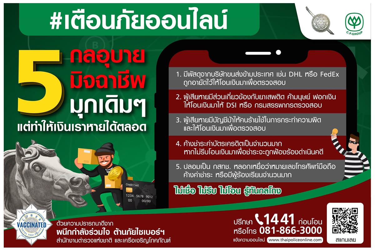 เปิด 5 กลอุบายมุกคอลเซนเตอร์ โจรไซเบอร์ใช้หลอกประจำ ย้ำต้องมีสติทุกขณะ 