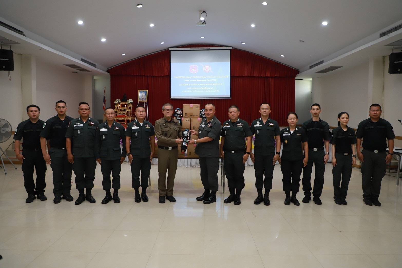 รพ.ตร.ฝึกอบรมการปฐมพยาบาลทางยุทธวิธี (PTEC) ตำรวจปฏิบัติหน้าที่บริเวณชายแดนของประเทศ