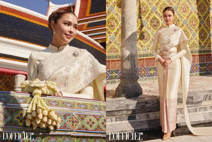 “แพทริเซีย” สวยสง่าในชุดไทยศิวาลัย เข้าถวายสักการะสมเด็จพระสังฆราชขอพรชีวิตคู่