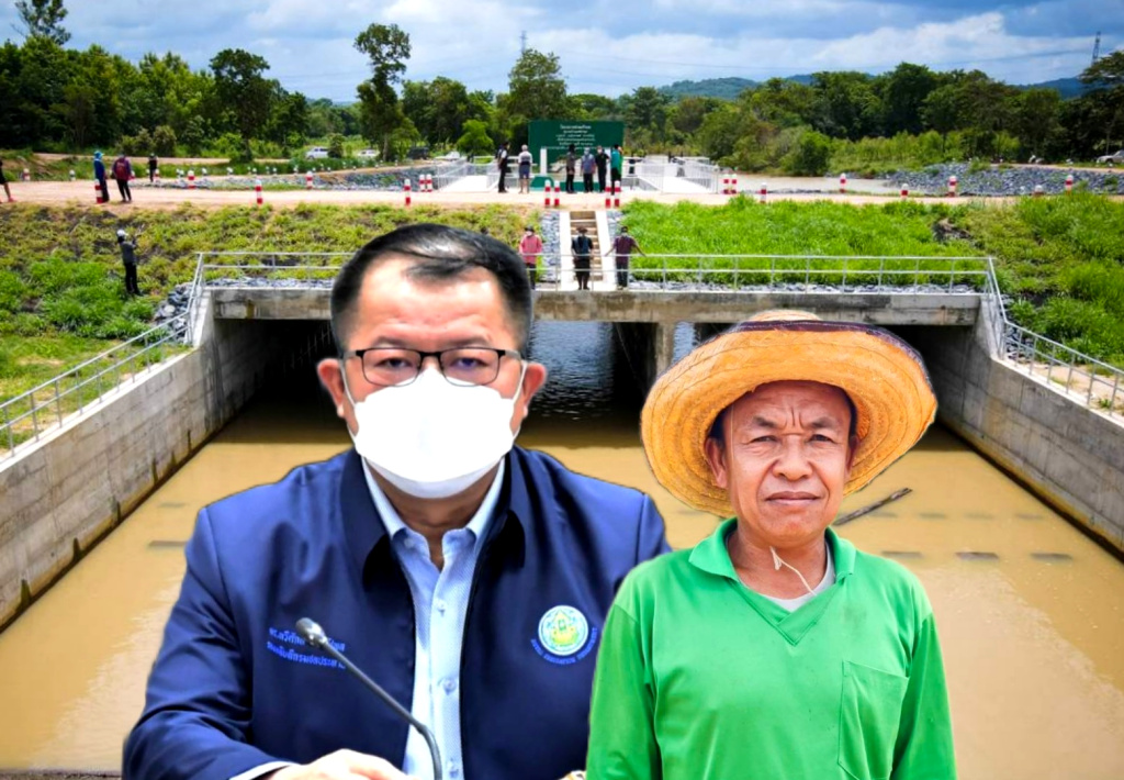 เกษตรกรอ.กุฉินารายณ์ เมืองน้ำดำ ปลื้ม!! หลังฝายเก้าคตสร้างเสร็จได้ใช้ประโยชน์ 
