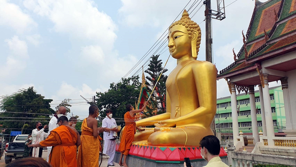 บวงสรวงและเบิกเนตร หลวงพ่อพระทองใหญ่ จากละครดังทองภาค 5 รับวันมหาสงกรานต์
