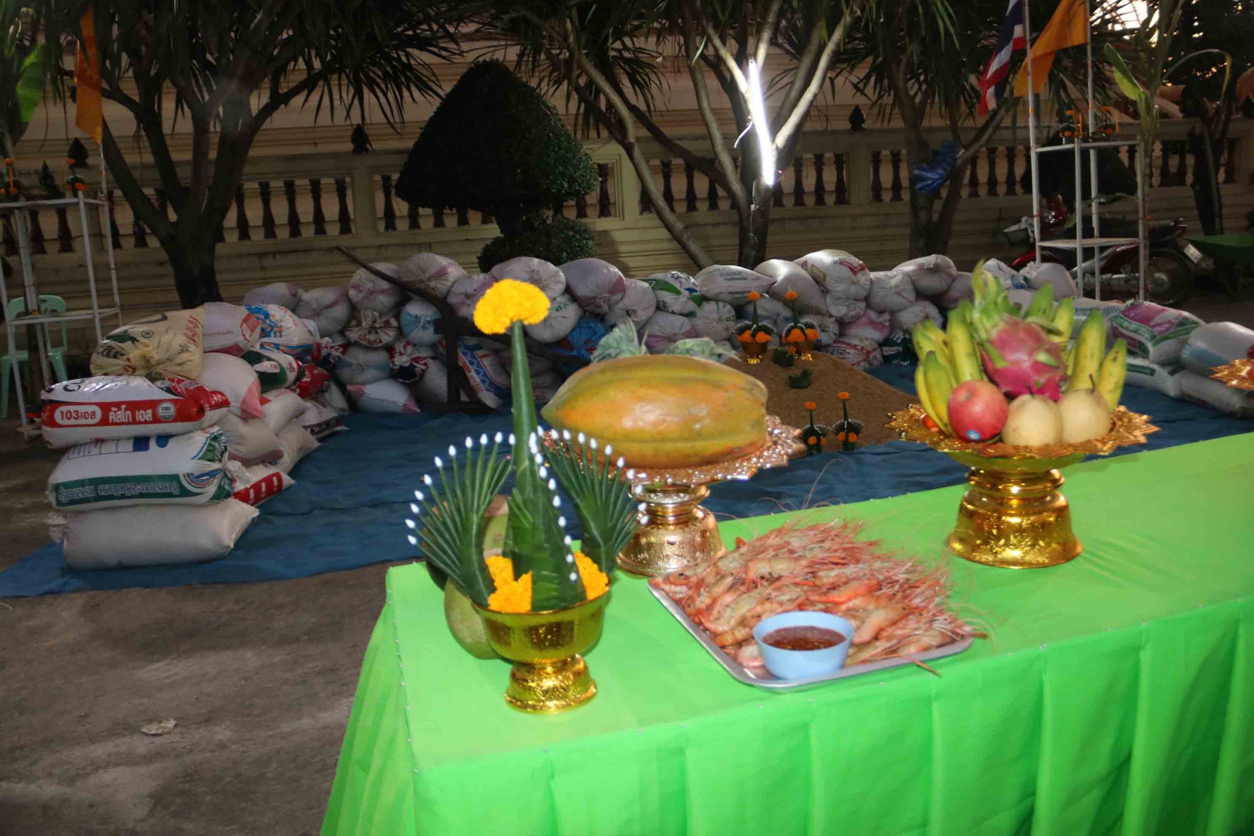 กาฬสินธุ์สืบสานประเพณีโบราณบูชาพระแม่โพสพนำข้าวเปลือกช่วยคนจน 