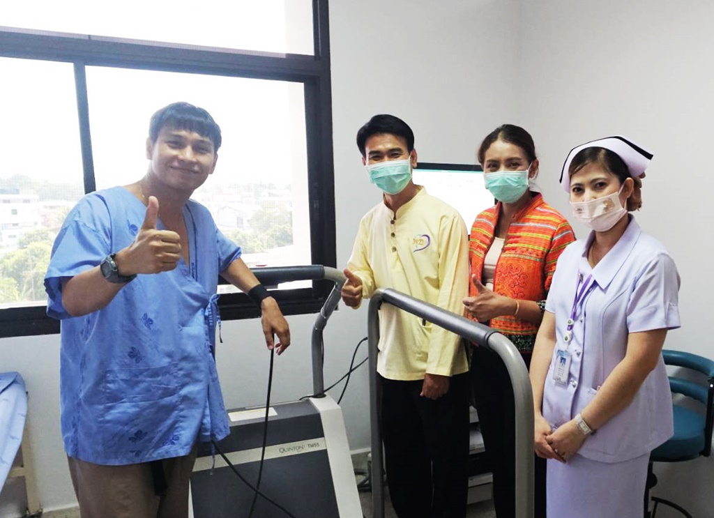 "โอ อนุชิต" ดาราชื่อดัง เข้ารับการตรวจสมรรถภาพหัวใจ ที่ศูนย์โรคหัวใจ รพ.โพธาราม 