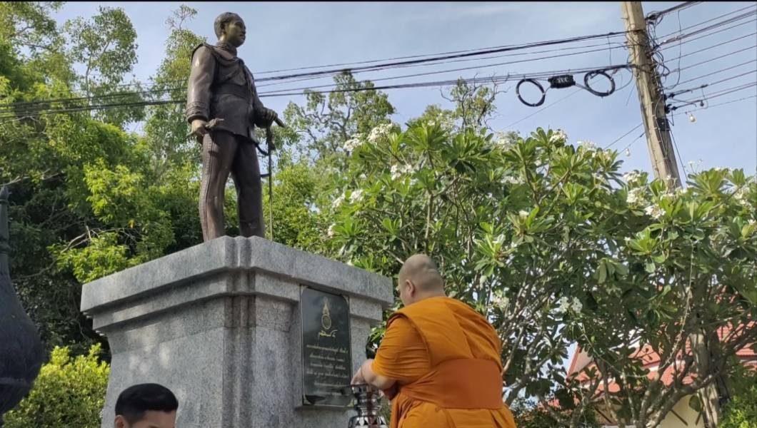  วัดทรงเสวย ชัยนาท บวงสรวงบูชาฤกษ์และวางพวงมาลาถวายราชสักการะ พระบาทสมเด็จพระจุลจอมเกล้าเจ้าอยู่หัวฯ 