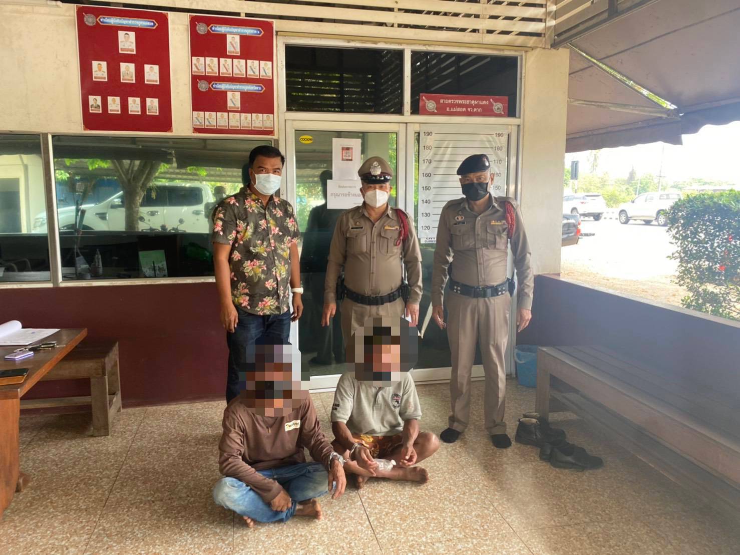  ตำรวจ 402 จับ 2 ชาวเมียนมาร์ลอบเข้าเมืองช่วงสงกรานต์