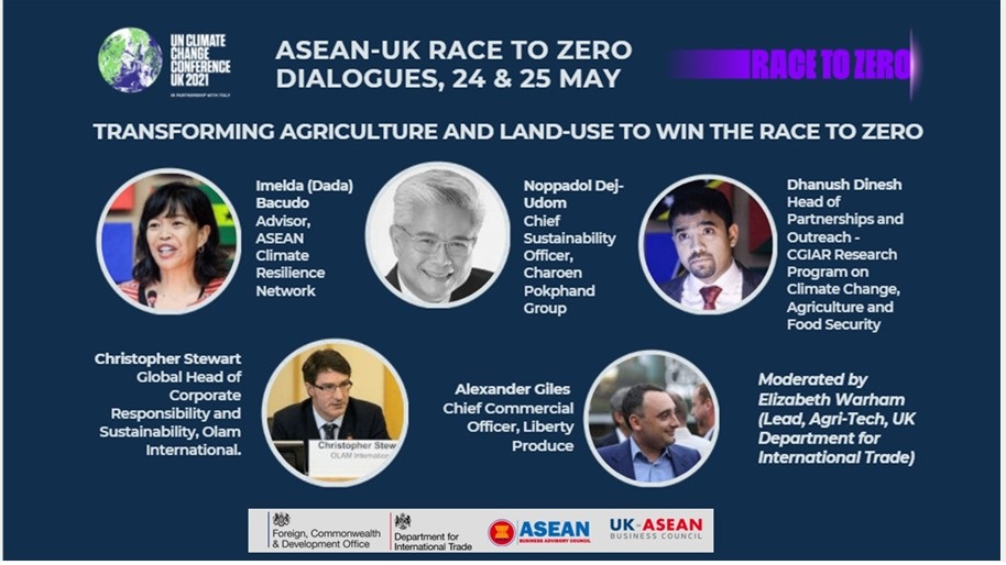“เครือซีพี” ตอกย้ำองค์กรยั่งยืน Zero Waste และ Zero Carbon บนเวที ASEAN-UK Race to Zero Dialogues
