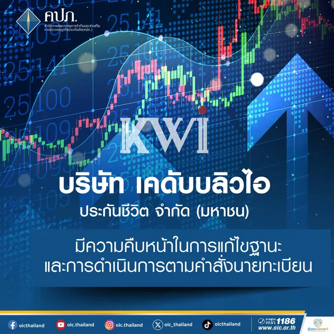 เคดับบลิวไอประกันชีวิตเข้าใกล้จุดปลดล๊อค  พบแก้ไขฐานะทางการเงินเริ่มเข้าตาคปภ.