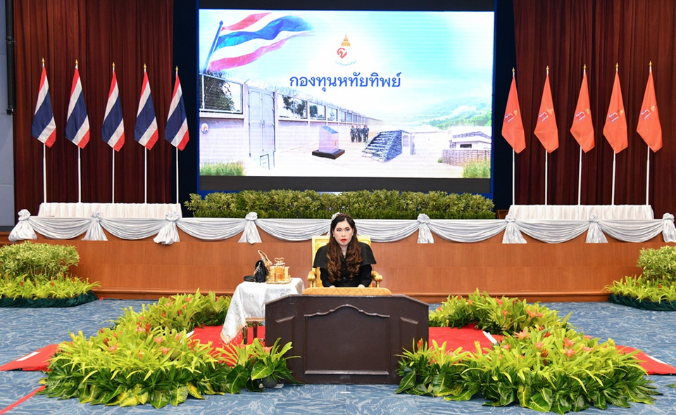 "กรมพระศรีสวางควัฒนฯ" ทรงรับการทูลเกล้าฯ ถวายเงินโดยเสด็จพระกุศลสมทบทุน "กองทุนหทัยทิพย์" ภายใต้มูลนิธิจุฬาภรณ์