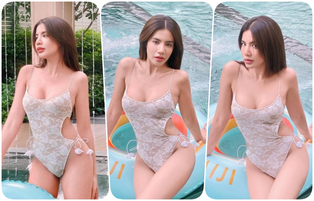 แซ่บทะลัก! "ใบเตย" เสิร์ฟความเผ็ด นุ่งวันพีช โพสท่าชิลๆ เซ็กซี่เกินต้าน