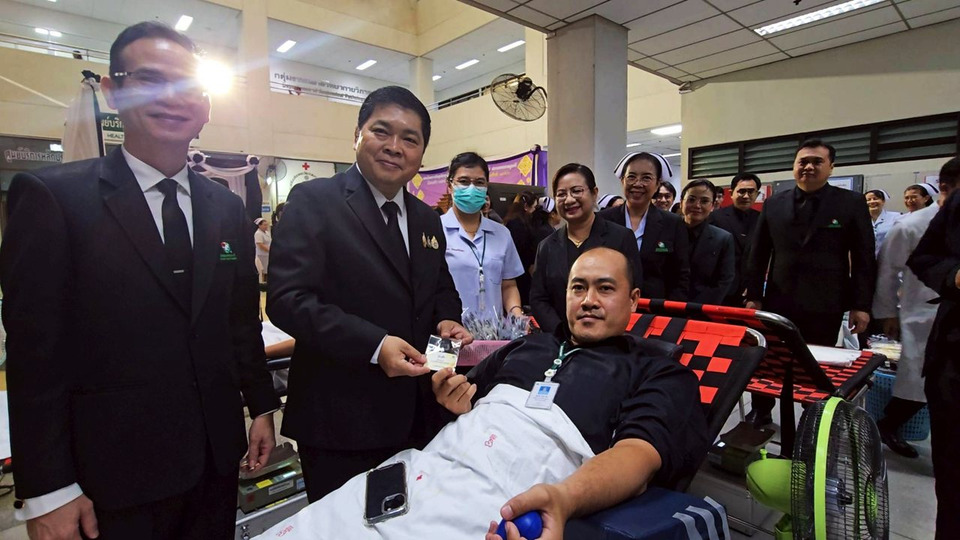 สาธารณสุขเขต 7 เปิดกิจกรรม ‘รวมพลังแห่งความภักดี’ บริจาคโลหิต-อวัยวะ-ดวงตา ถวายพระราชกุศลแด่พระพันปีหลวง