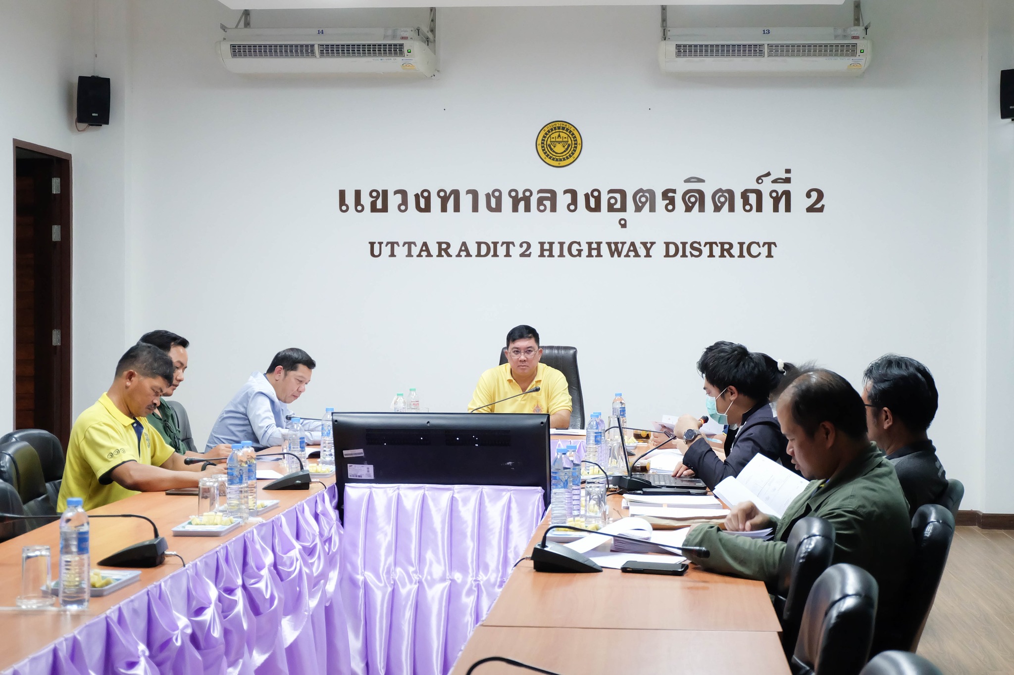 รอง ผส.ทล.5 ติดตามงานเสริมผิวแอสฟัลต์ ทางหลวงหมายเลข 1045 "วังสีสูบ-เขื่อนสิริกิติ์"