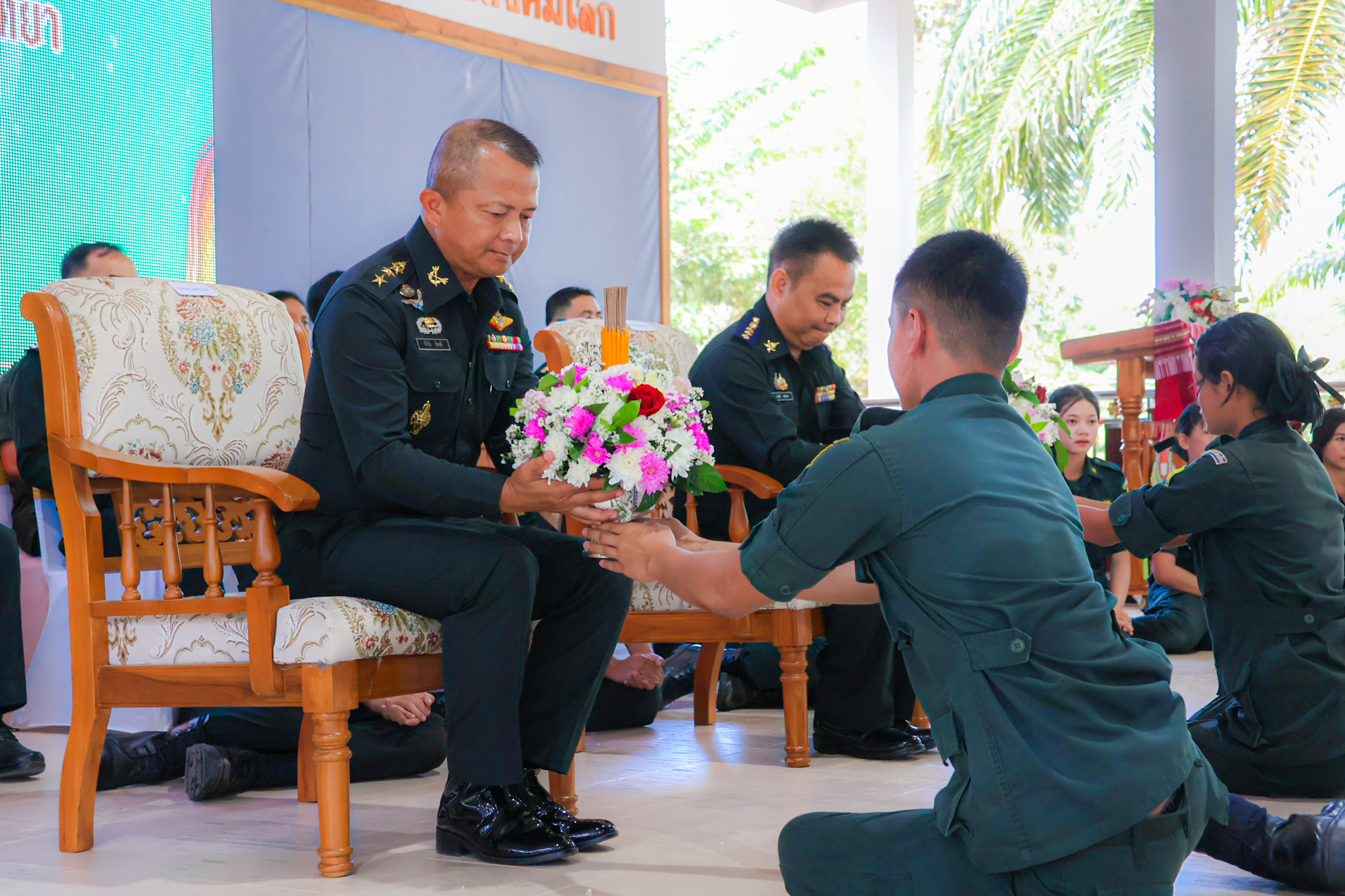 มุกดาหารจัดพิธีไหว้ครูและเปิดการฝึกภาคปกตินักศึกษาวิชาทหาร ประจำปี 2567
