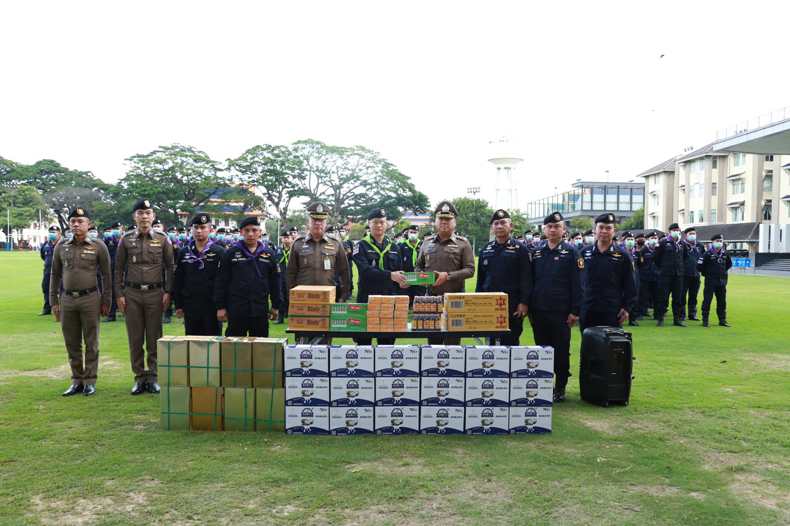 จเรตำรวจตรวจเยี่ยมบำรุงขวัญกำลังพลควบคุมฝูงชน