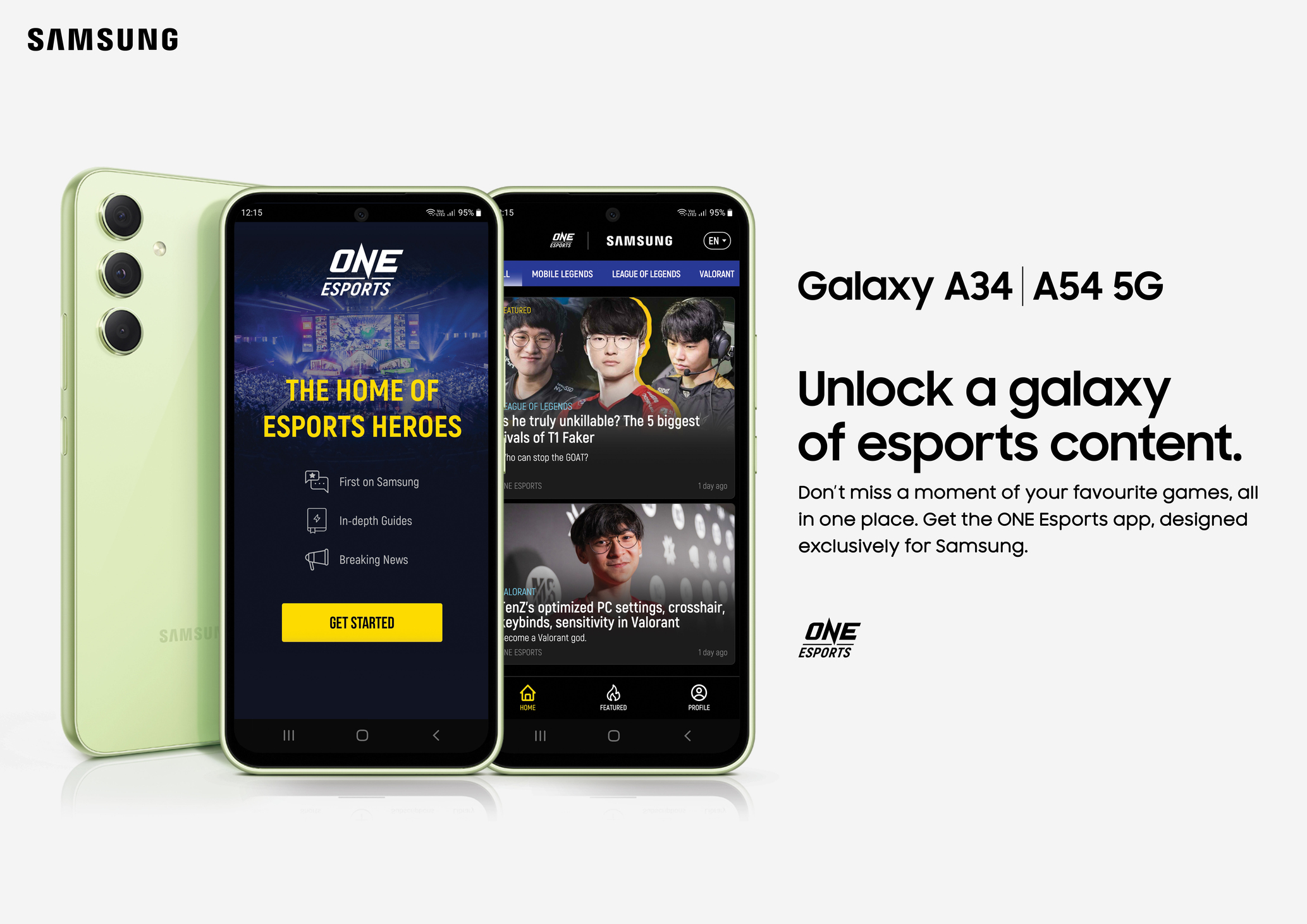 "ซัมซุง กาแล็คซี่" เปิดตัวแอป ONE Esports นำคอนเทนต์อีสปอร์ตสุดเอ็กซ์คลูซีฟมาเอาใจแฟนๆในเอเชียตะวันออกเฉียงใต้