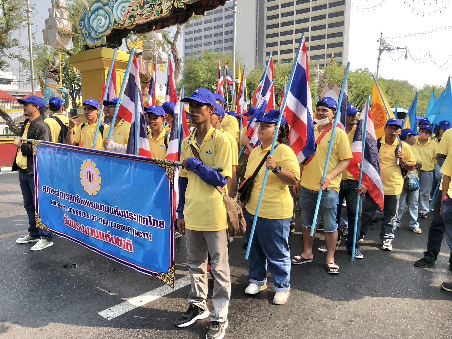กลุ่มแรงงานทั่วประเทศเดินขบวนเรียกร้องสิทธิตามกฏหมายเนื่องในวันแรงงานแห่งชาติ 2567  