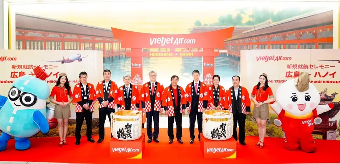เวียตเจ็ทเริ่มให้บริการเที่ยวบินฮานอย–ฮิโรชิมะ 2 เที่ยวบินต่อสัปดาห์