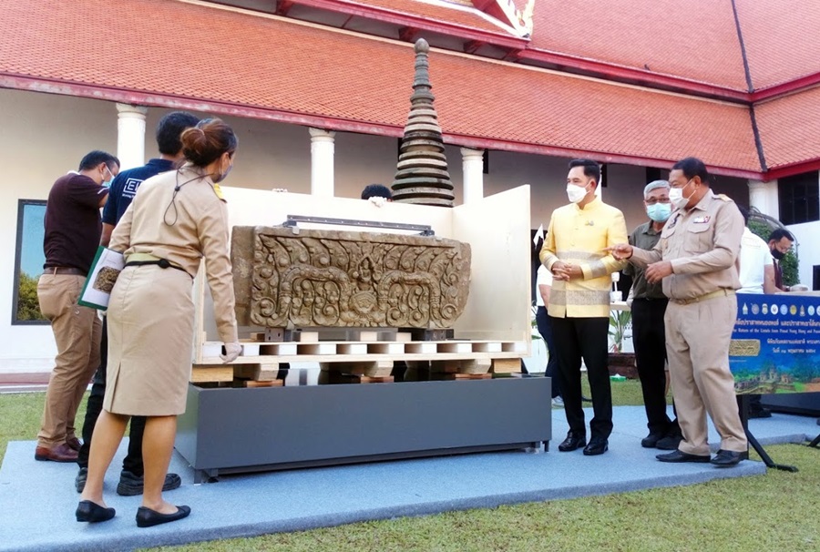 ต้อนรับ 2 ทับหลังปราสาท “หนองหงส์-เขาโล้น” กลับสู่มาตุภูมิ