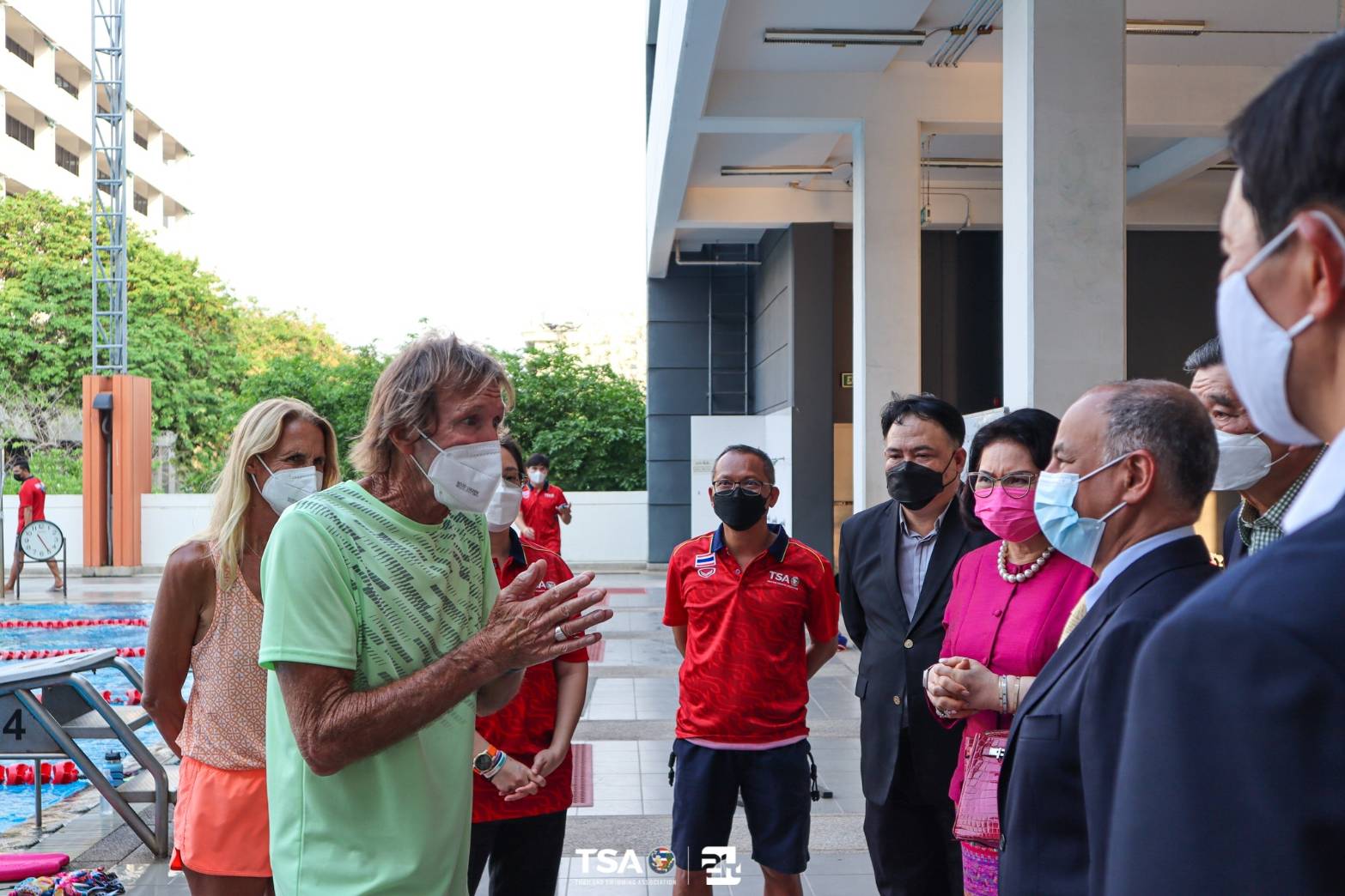 ประธานฟีน่า ชมว่ายน้ำไทยชุดซีเกมส์พัฒนาเยี่ยม ทาบเป็นเจ้าภาพว่ายน้ำชิงเเชมป์โลก "ฟีน่า เวิลด์จูเนียร์ แชมเปี้ยนชิพ 2022"